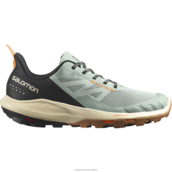 Salomon Schuhe | Salomon Herren-Wanderschuhe - Outpulse LF48229 Schmiedeeisen/gebleichter Sand/leuchtendes Orange