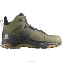 Salomon Schuhe | Salomon Herren-Wanderstiefel – X Ultra 4 Mid Wide Gore-Tex LF48243 tiefes Flechtengrün/Torf/Seetang