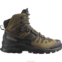 Salomon Schuhe | Salomon Herren-Wanderstiefel aus Leder – Quest 4 Gore-Tex LF4826 Wüstenpalme/Schwarz/Seetang