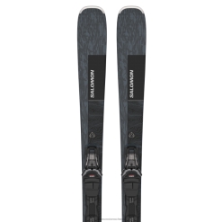 Salomon Switzerland | Salomon All-Mountain-Skipaket für Damen – Stance 80 (und M11) LF4821026 bering meer metallic/schwarz/silber