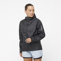 Salomon Switzerland | Salomon Damen-Shelljacke – Bonatti wasserdicht LF482838 tiefschwarz