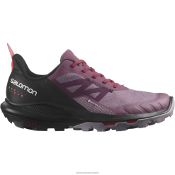 Salomon Switzerland | Salomon Damen-Wanderschuhe – Outpulse Gore-Tex LF4821122 Rosenholz/Schwarz/Mohnrot