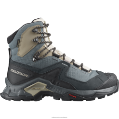 Salomon Switzerland | Salomon Damen-Wanderstiefel aus Leder – Quest Element Gore-Tex LF4821136 Ebenholz/regnerischer Tag/stürmisches Wetter