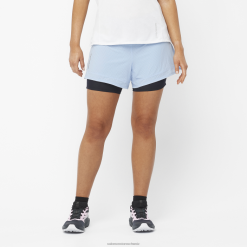Salomon Switzerland | Salomon Damenshorts - Sense Aero 2in1 LF482951 Chambrayblau/Tiefschwarz