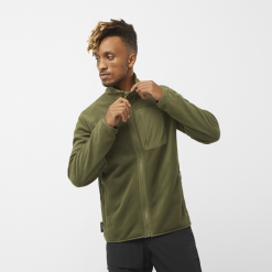 Salomon Switzerland | Salomon Herren-Midlayer-Jacke mit durchgehendem Reißverschluss – Outline Polartec LF482534 Weinblatt