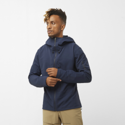 Salomon Switzerland | Salomon Herren-Midlayer-Jacke mit durchgehendem Reißverschluss – Outpeak Softshell LF4821107 Marineblaue Iris