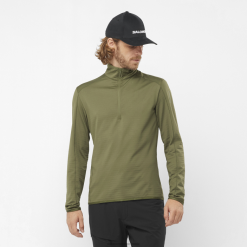 Salomon Switzerland | Salomon Herren-Midlayer mit halbem Reißverschluss – unverzichtbar, leicht und warm LF482547 Weinblatt