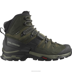 Salomon Switzerland | Salomon Herren-Wanderstiefel aus Leder – Quest 4 Gore-Tex LF4825 Olivennacht/Torf/Safari