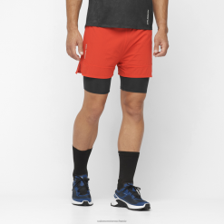 Salomon Switzerland | Salomon Herrenshorts - Sense Aero 2in1 LF482293 feuriges Rot
