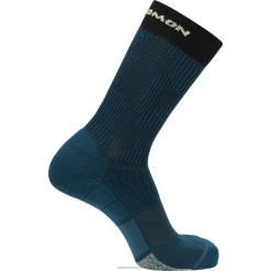Salomon Switzerland | Salomon Herrensocken – x ultra Crew LF482468 Pazifik/Tiefschwarz/gelbe Iris