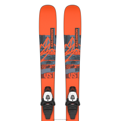 Salomon Switzerland | Salomon Junior – Freestyle-Skipaket für Kinder – QST Spark M (und L6) LF4821365 Flamme/Kopenblau/Schwarz