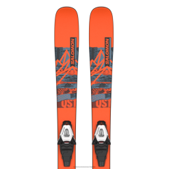 Salomon Switzerland | Salomon Junior – Freestyle-Skipaket für Kinder – QST Spark S (und C5) LF4821368 Flamme/Kopenblau/Schwarz