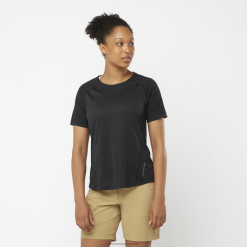 Salomon Switzerland | Salomon Kurzarm-T-Shirt für Damen – Umriss LF482930 tiefschwarz
