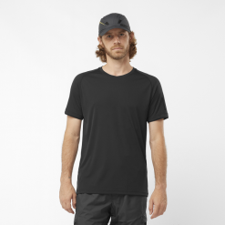 Salomon Switzerland | Salomon Kurzarm-T-Shirt für Herren – Equipe-Logo LF4821197 tiefschwarz