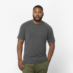 Salomon Switzerland | Salomon Kurzarm-T-Shirt für Herren – Runlife LF4821200 tiefschwarz/heide